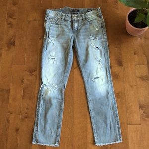 ✨Sale✨ Grey Ripped Silver Jeans